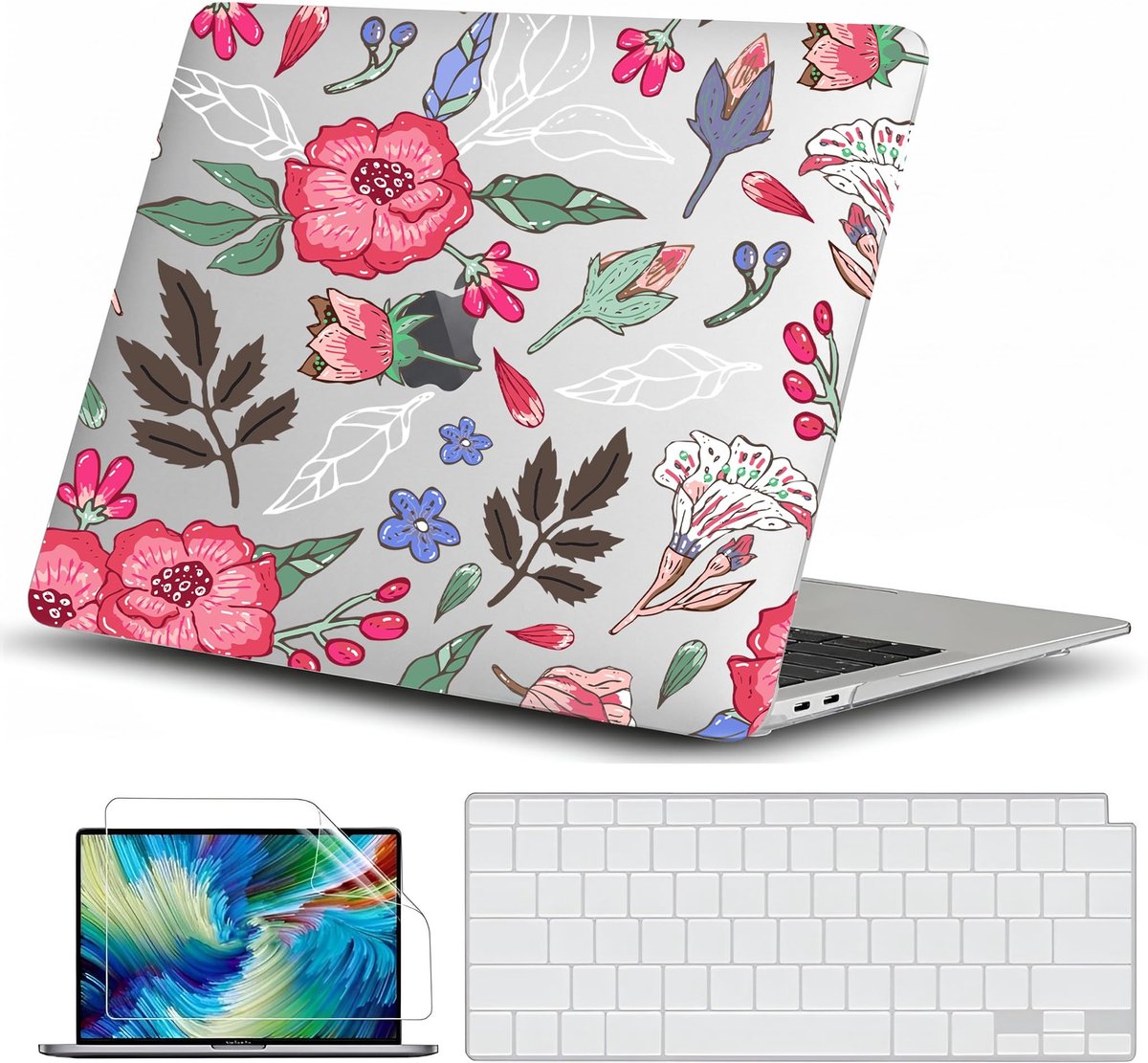 Solidchoice - Harde Hoes voor MacBook Air 13 inch met Toetsenbord Cover en Screen Protector