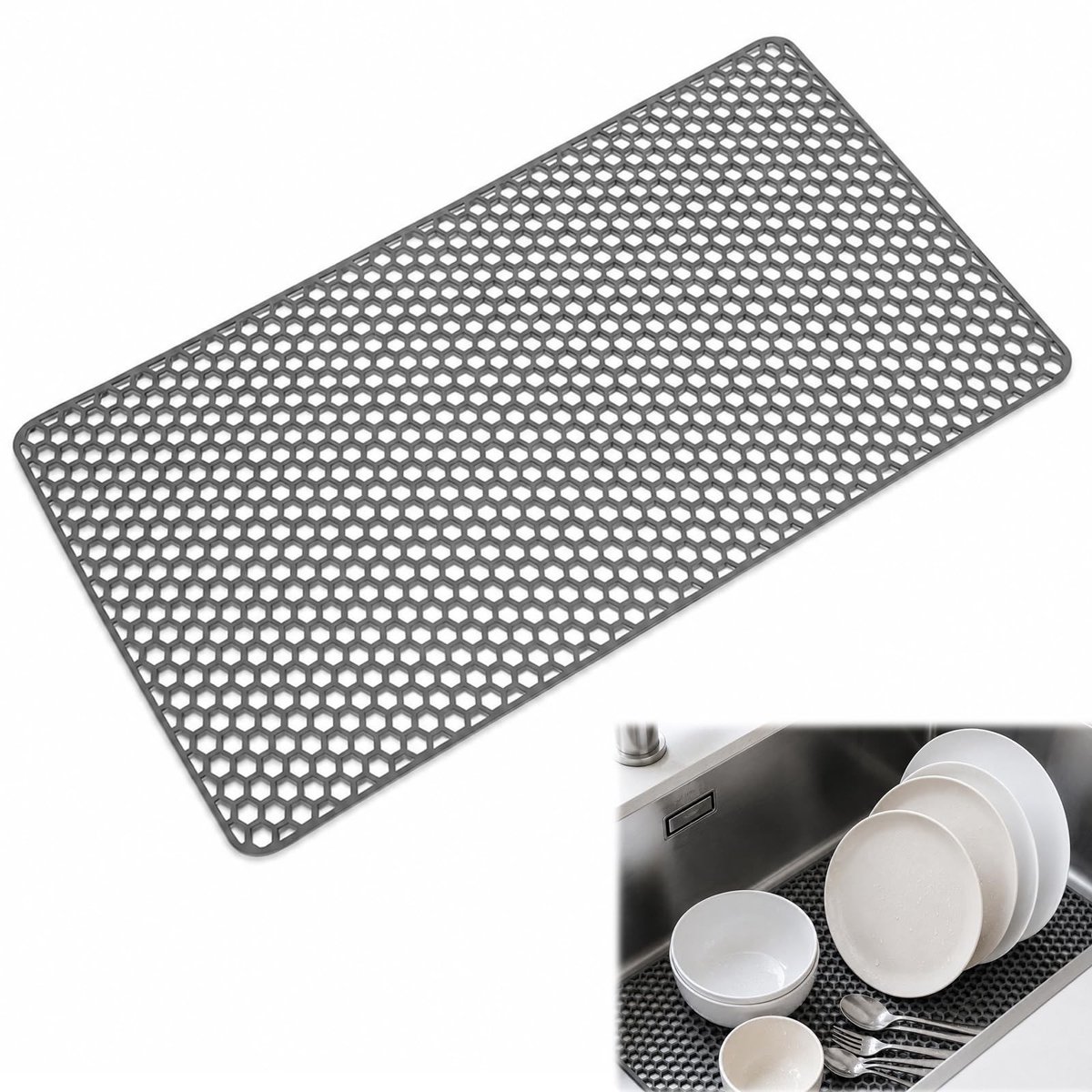 Solidchoice - Siliconen Gootsteenmat, Antislip en Hittebestendig