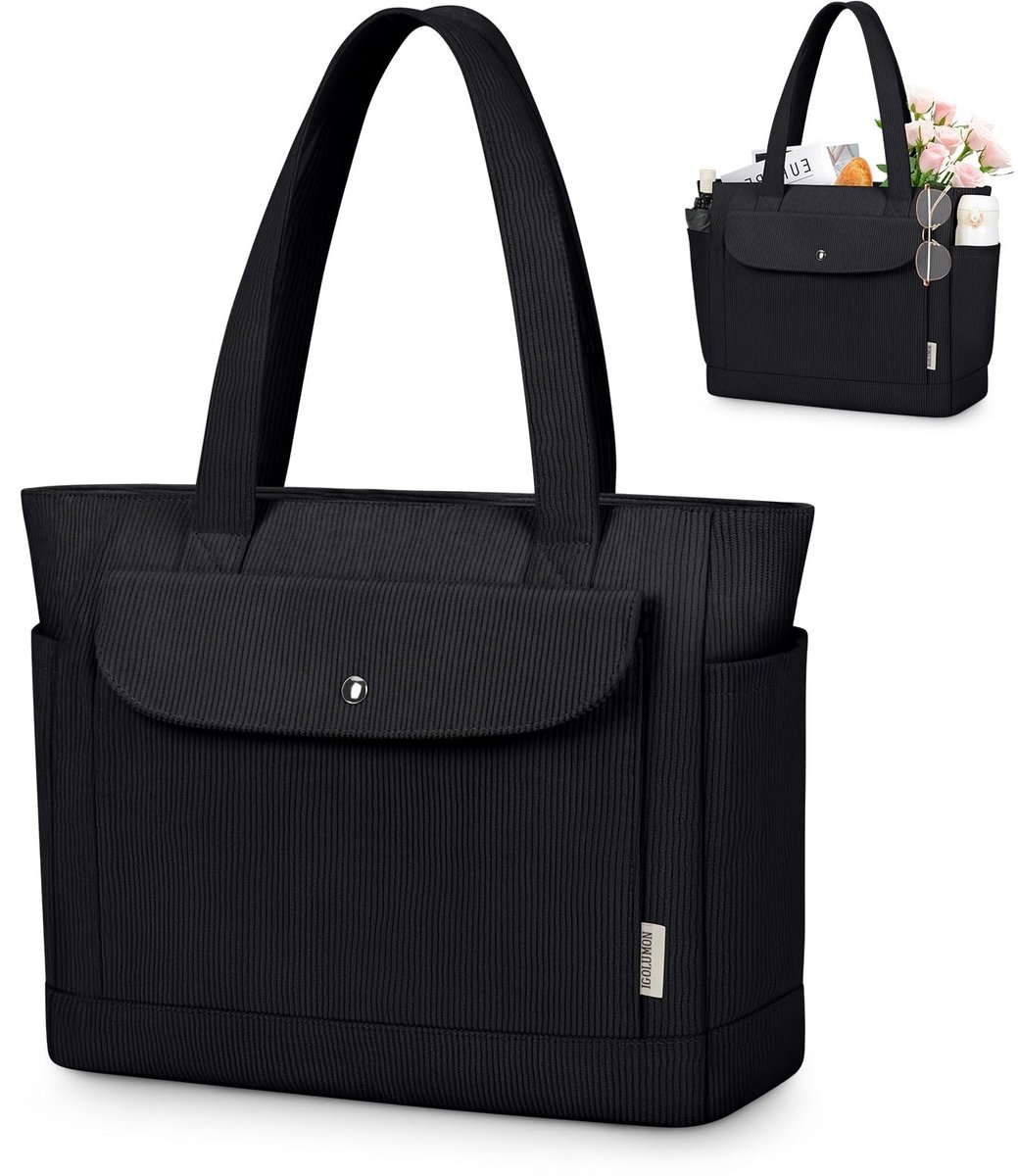 Solidchoice - Corduroy Tote Bag voor Vrouwen met Magneetsluiting