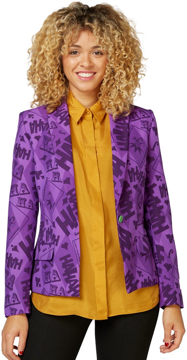 OppoSuits The Joker™ - Dames Blazer - Halloween Jasje - Batman DC Comics - Paars - Maat 40