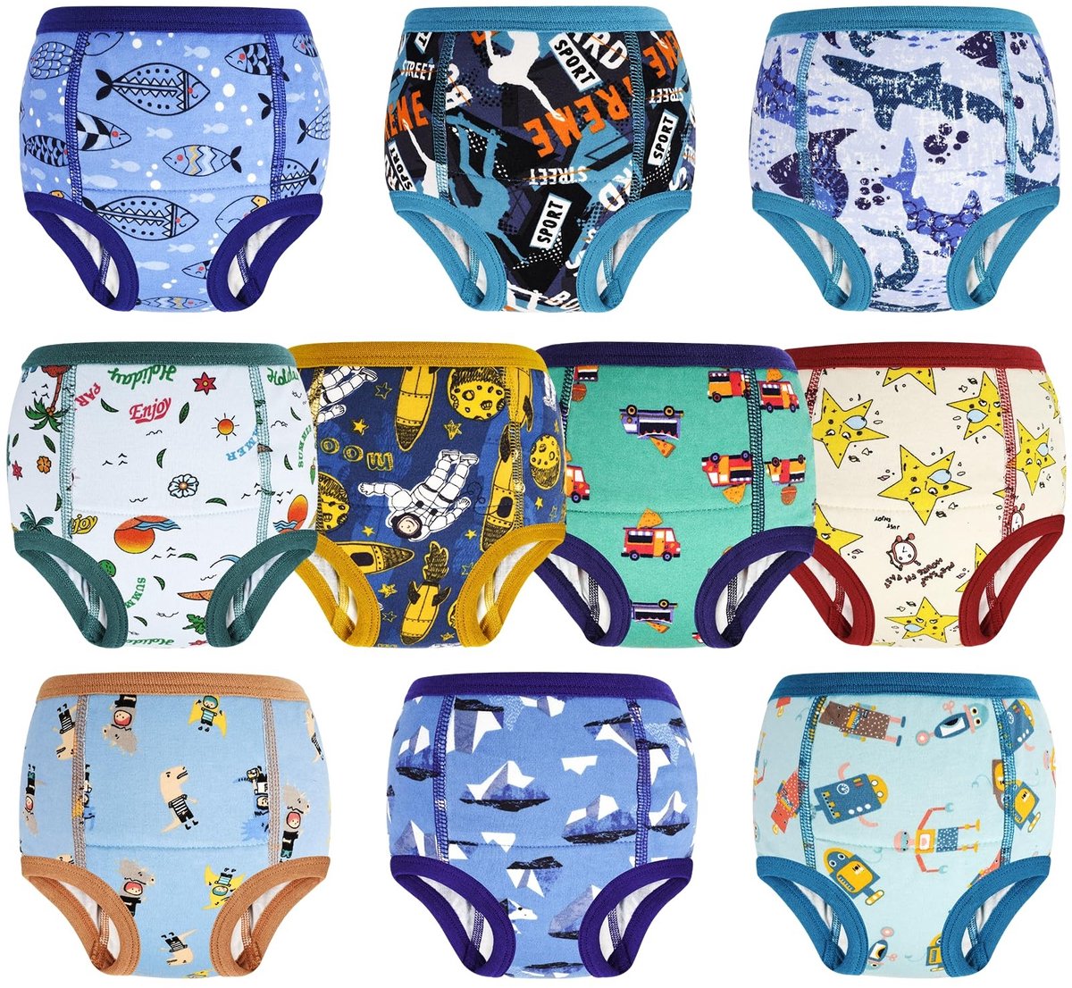 Solidchoice - Set van 10 Potty Training Broeken voor Kinderen