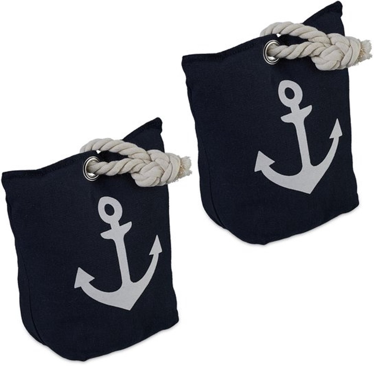 2x deurstopper anker - zandvulling - vrijstaand - 28 x 18 x 9 cm - binnen