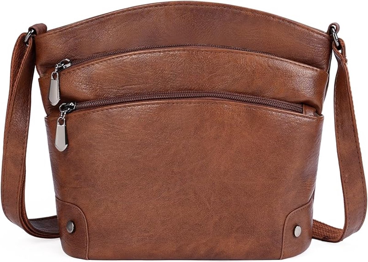 Schoudertas - Dames Crossbody Tas met Verstelbare Band - Vintage Stijl en Stijlvol - Veelzijdig en Multifunctioneel - 1 Stuk