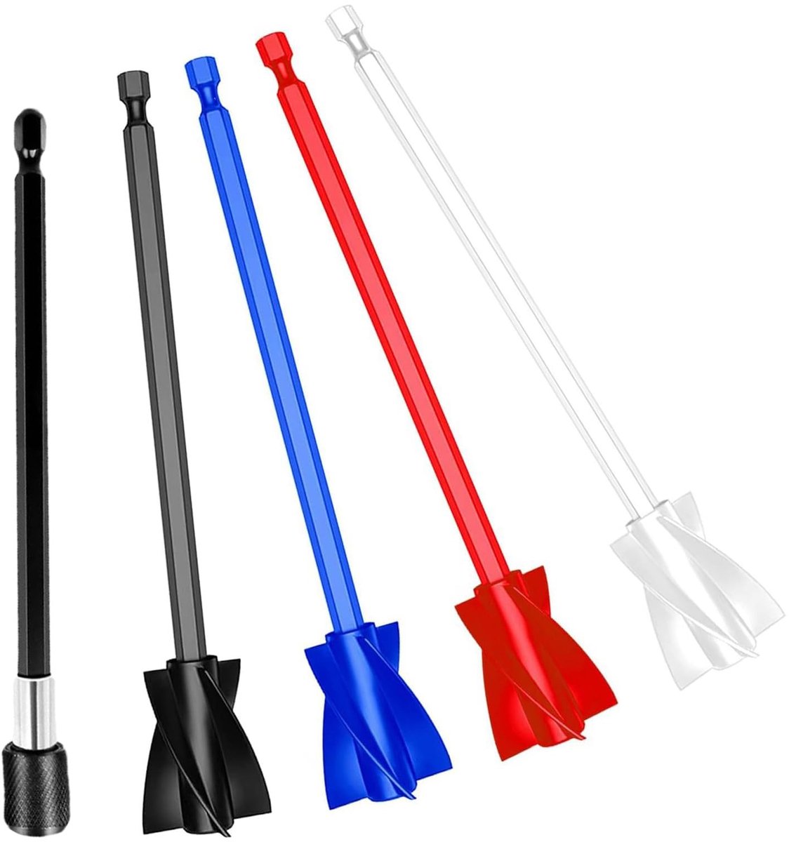 Solidchoice - Set van 4 Verfstaafjes met Verlengstang voor Mengdoeleinden