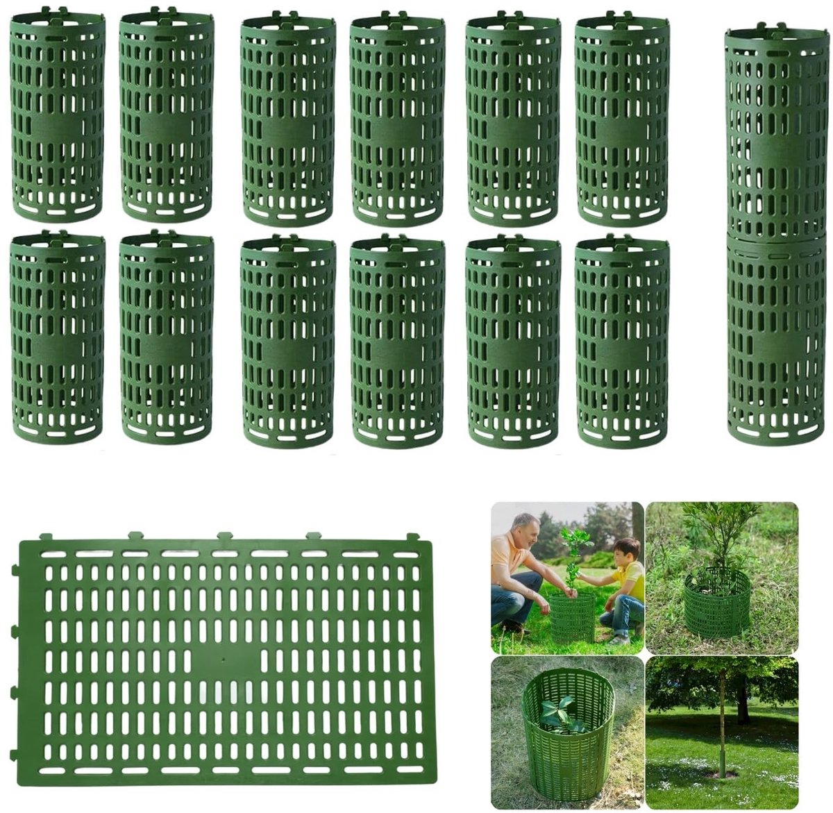 Solidchoice - Set van 12 Boomstam Beschermers met Verstelbare Straps