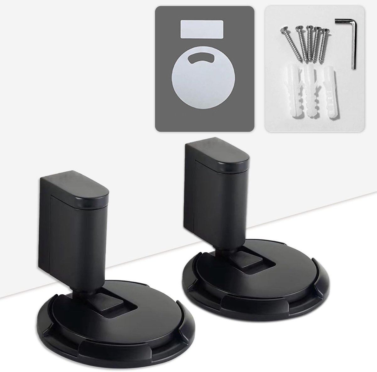 Solidchoice - Zelfklevende Deurstoppers met Verstelbare Hoogte (Pack van 2)