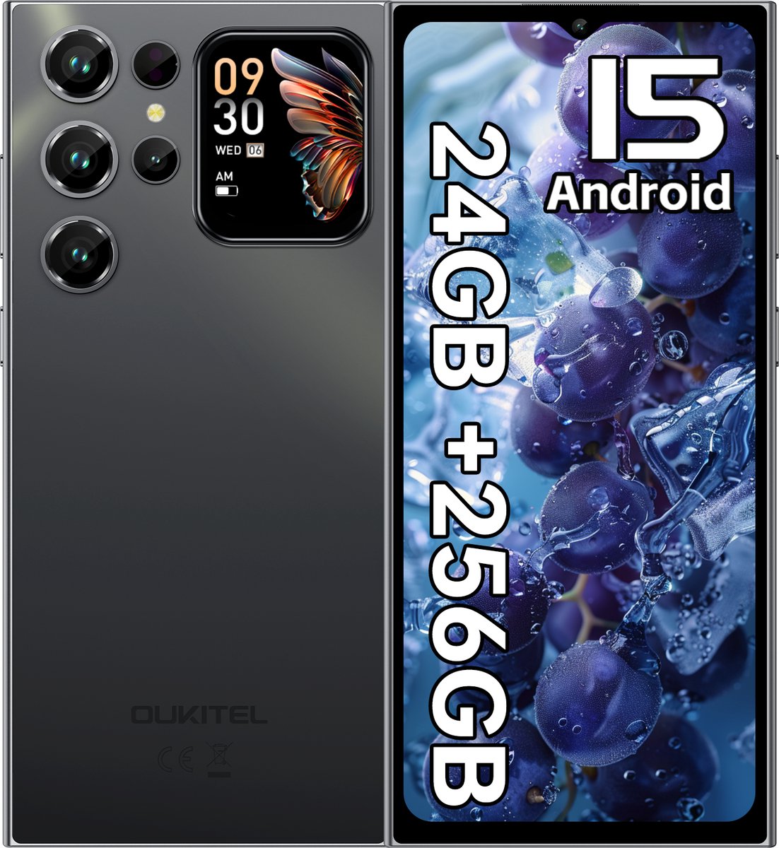 OUKITEL C62 Pro Smartphone 4G-6,88" HD-90Hz-24GB RAM-256GB ROM-5150mAh-13MP Camera-NFC-Android 15