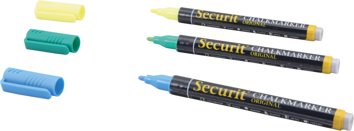 Securit® Original krijtstift met ronde punt in blauw