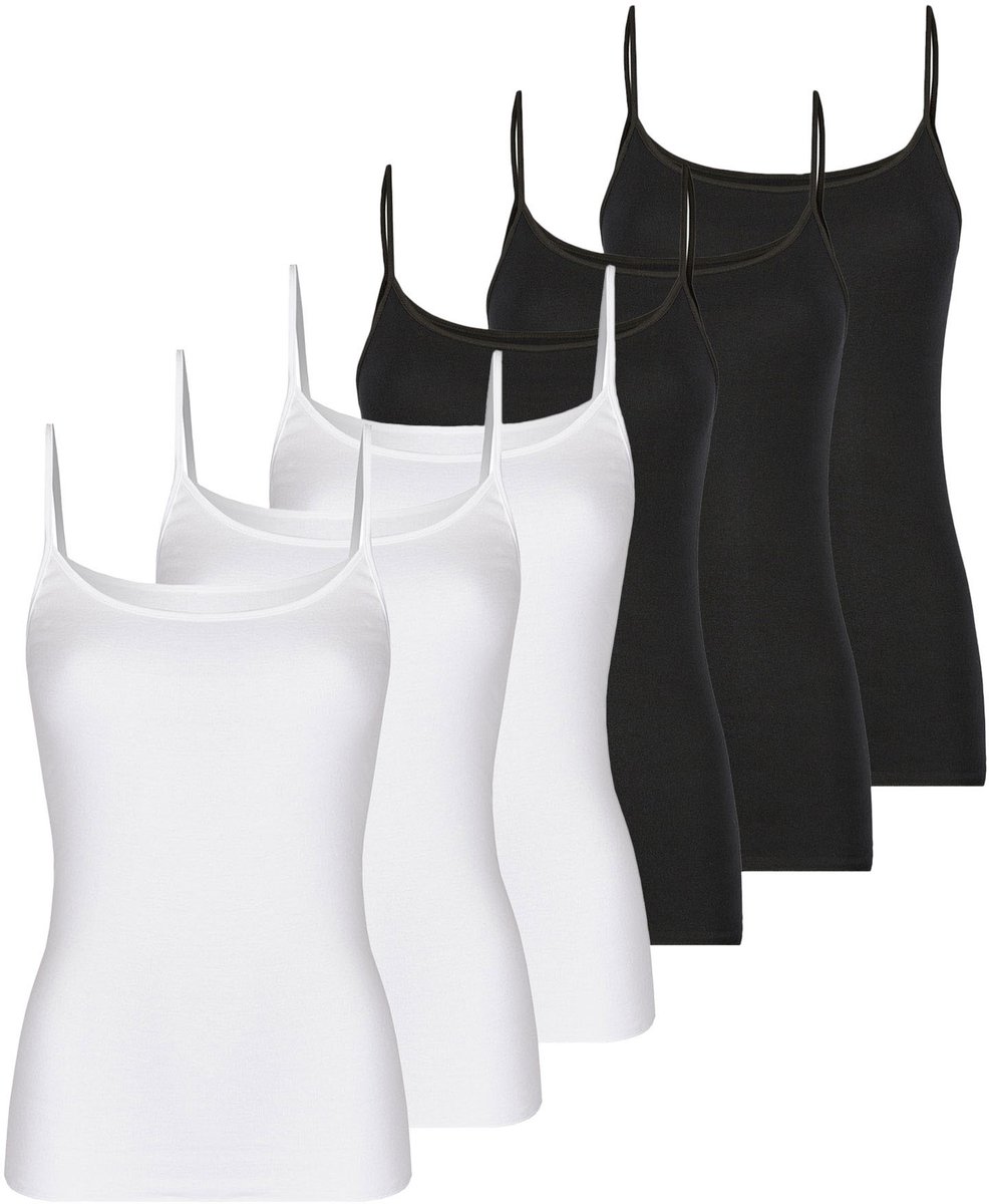 6-pack Hemdje met spaghettibandjes Fine Cotton