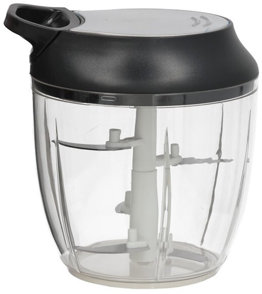 Gerimport | Chopper - Hakmolen - 900 ml - Handmatig - Zwart - Rvs groentehakker