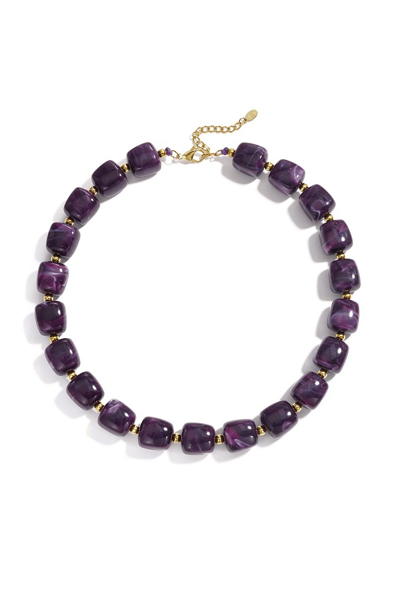 Acryl Kralenketting met Kleurverloop – Daily Simple Series - Paars
