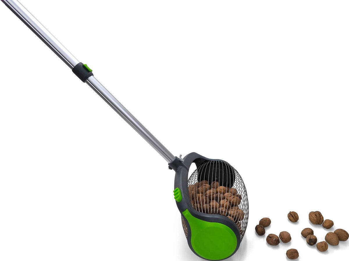 Notenraper en fruitraper - 7 liter - Telescopische steel - Zonder bukken