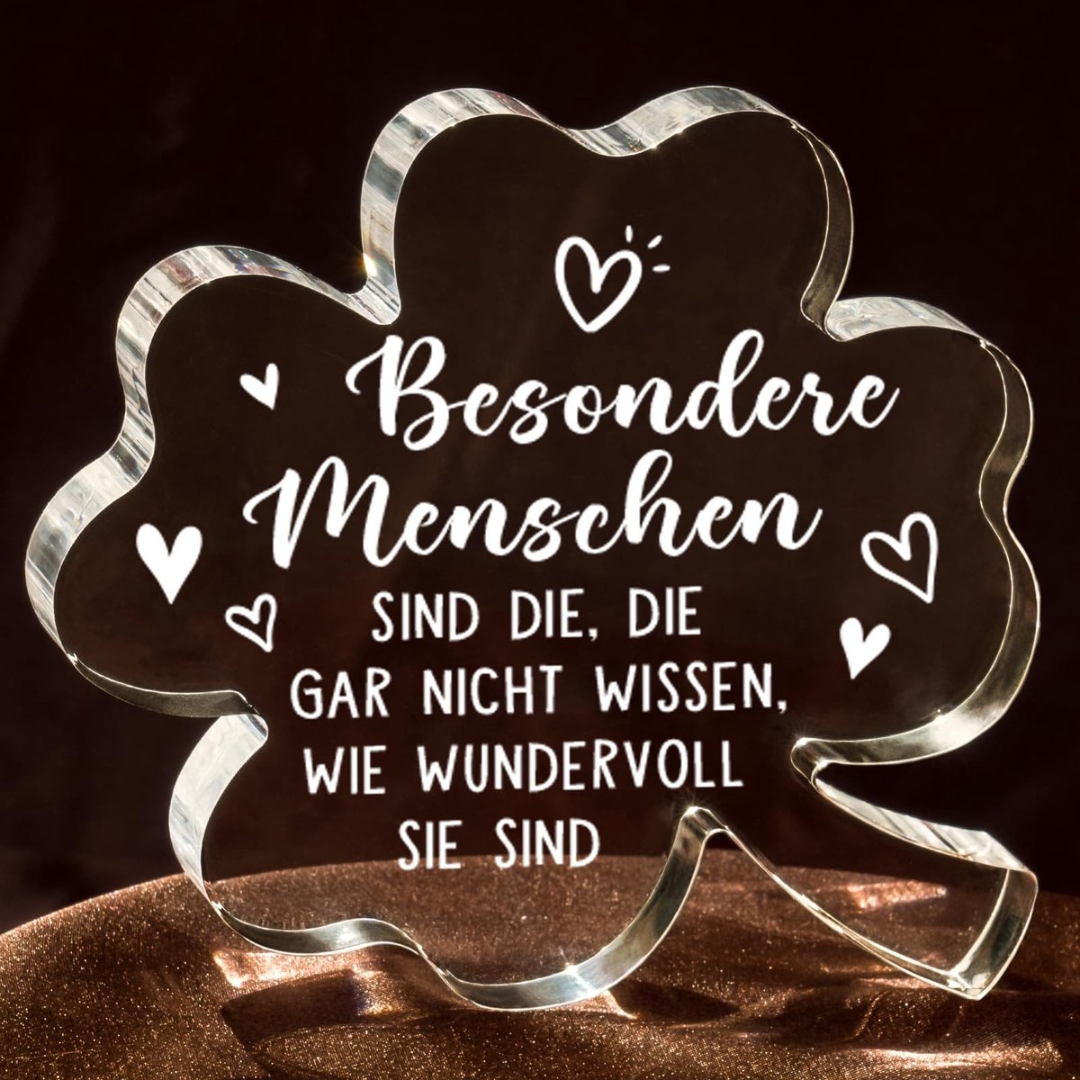 Claoner Acryl decoratie - 10,5x11,5x1cm - Cadeau voor vrouwen - Kerst verjaardag - Huisdecoratie