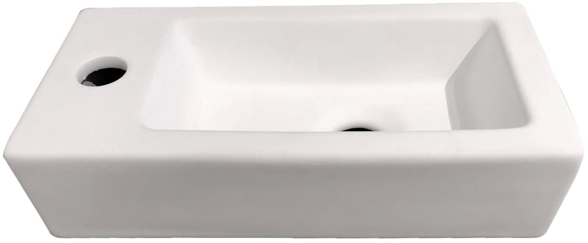Toilet fonteinbakje Sanitado rainbow links 37 x 18 x 9 cm mat wit
