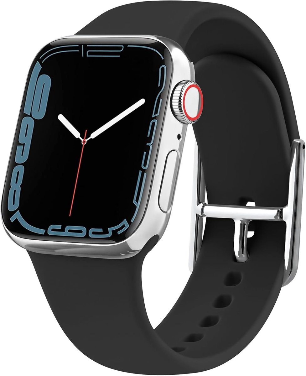 Verstelbare silicone band voor Apple Watch 10, 42 mm, 38 mm, 40 mm, 41 mm, vervangende strap voor mannen en vrouwen, geschikt voor Series 10, 9, 8, 7, 6, 5, 4, 3, 2, 1, SE
