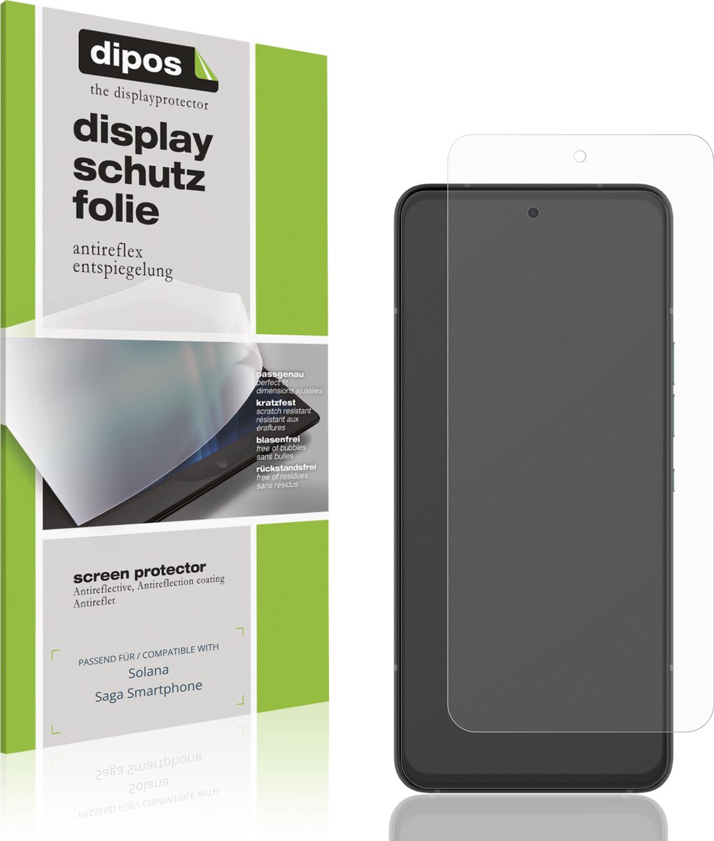 dipos – 4x Matte Beschermfolie geschikt voor Solana Saga Smartphone | Krasbestendige & antireflecterende Screenprotector Ultra-Thin