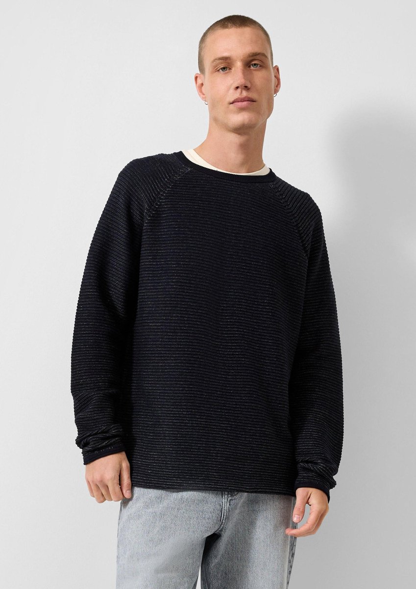 Q/S designed by - Heren pull - Maat S - Mannen - MARINE - Hoofdstof