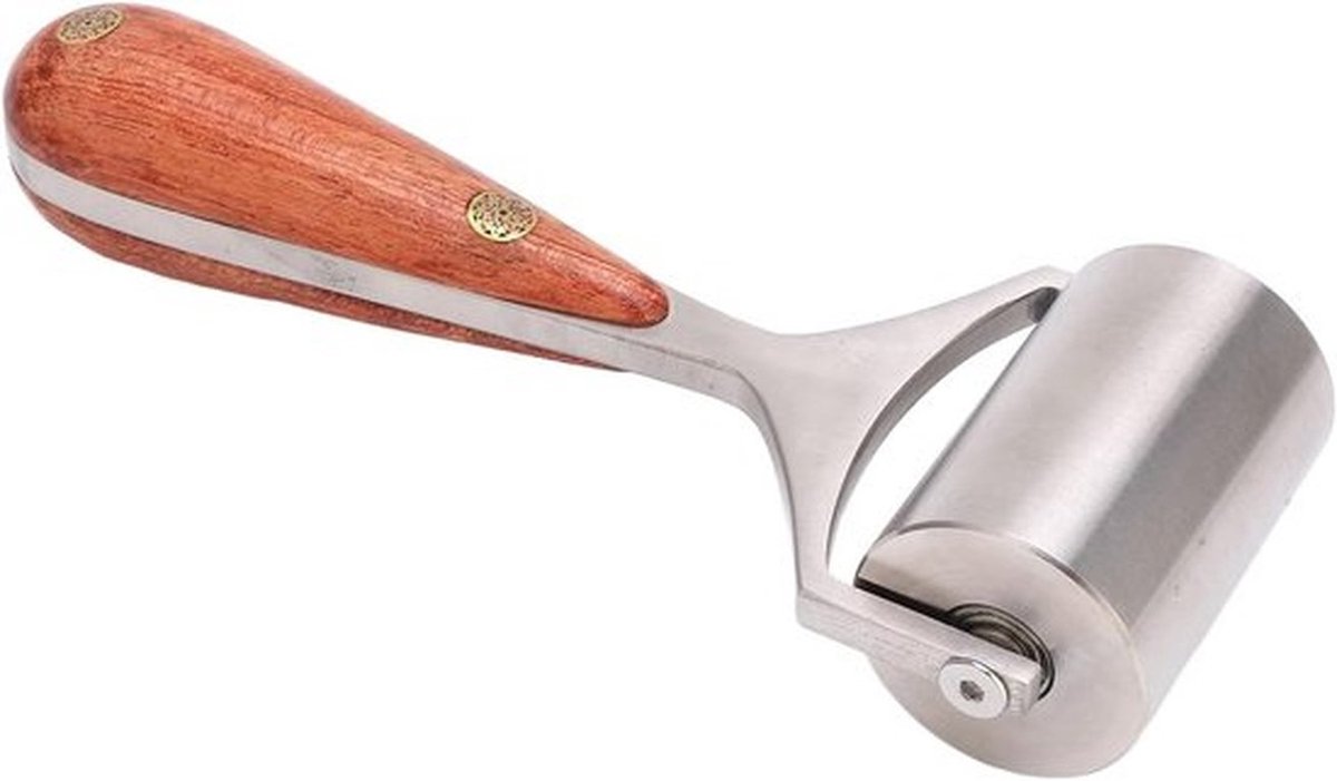 Gehard Lijmroller voor Leer met Houten Handvat - Ideaal voor Lamineren en Persen van Leer, Installatietool voor Diverse Projecten