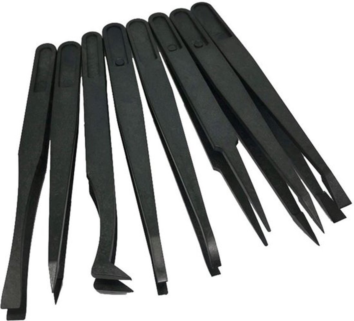 Set van 8 Antistatische Pincetten voor Elektronica en Sieraden