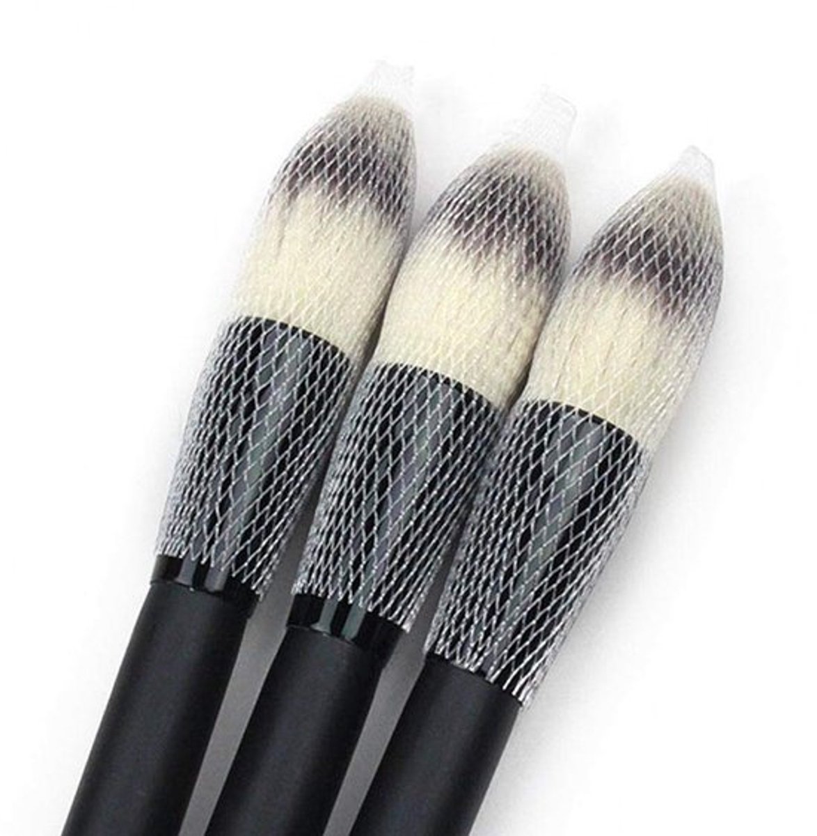 Make-up Kwasten Set - 100 Stuks - Herbruikbare Mesh Hoes - Borstelbeschermer - Uitbreidbare Bescherming - Geschikt voor Diverse Formaten - Kwastenbeschermer