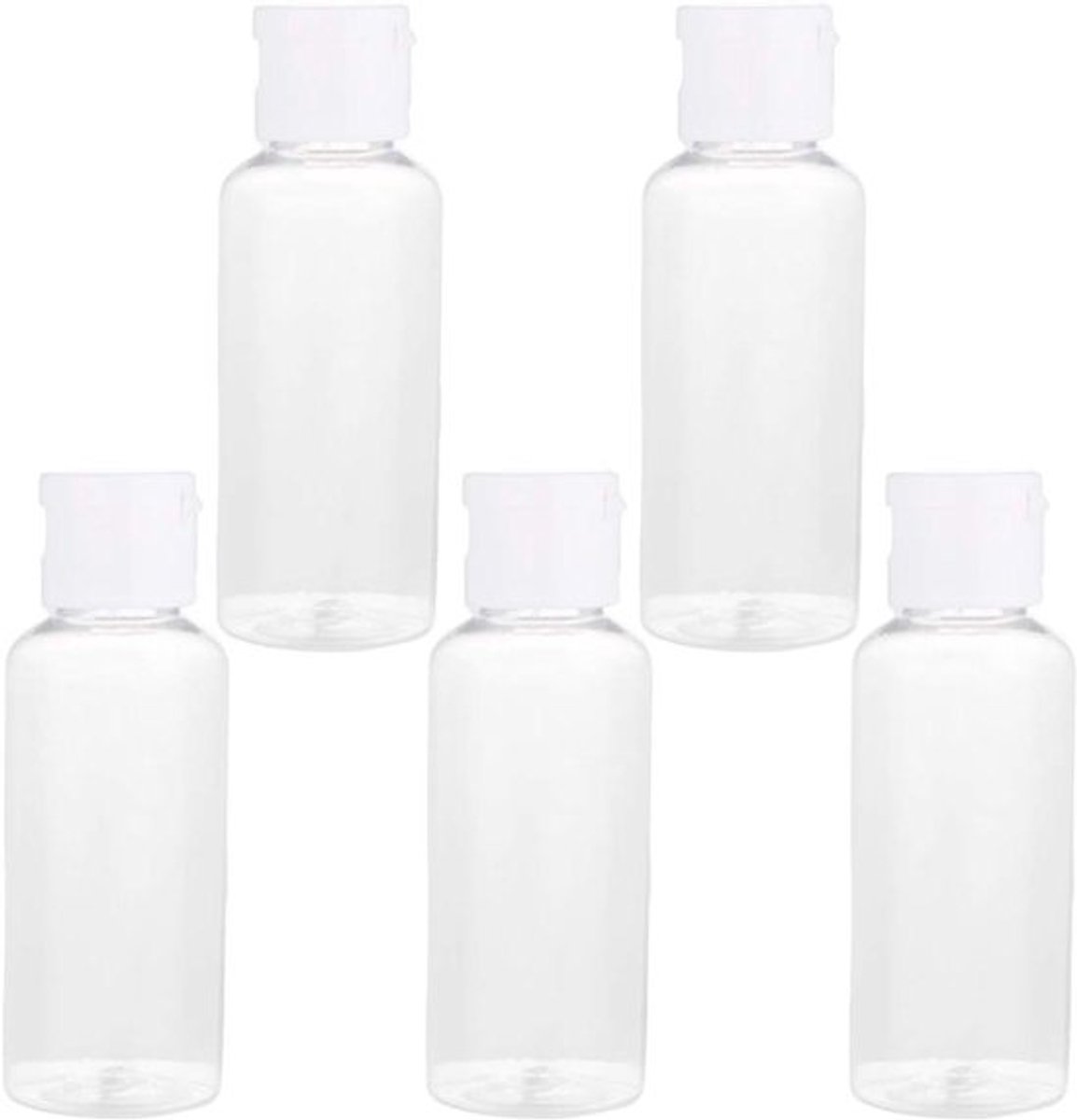 Doorzichtige hervulbare flip-top flessen - 25 stuks - draagbare cosmetische houder - 1 oz/50 ml - plastic lege flessen - vloeistoffen toiletartikelen shampoo lotion