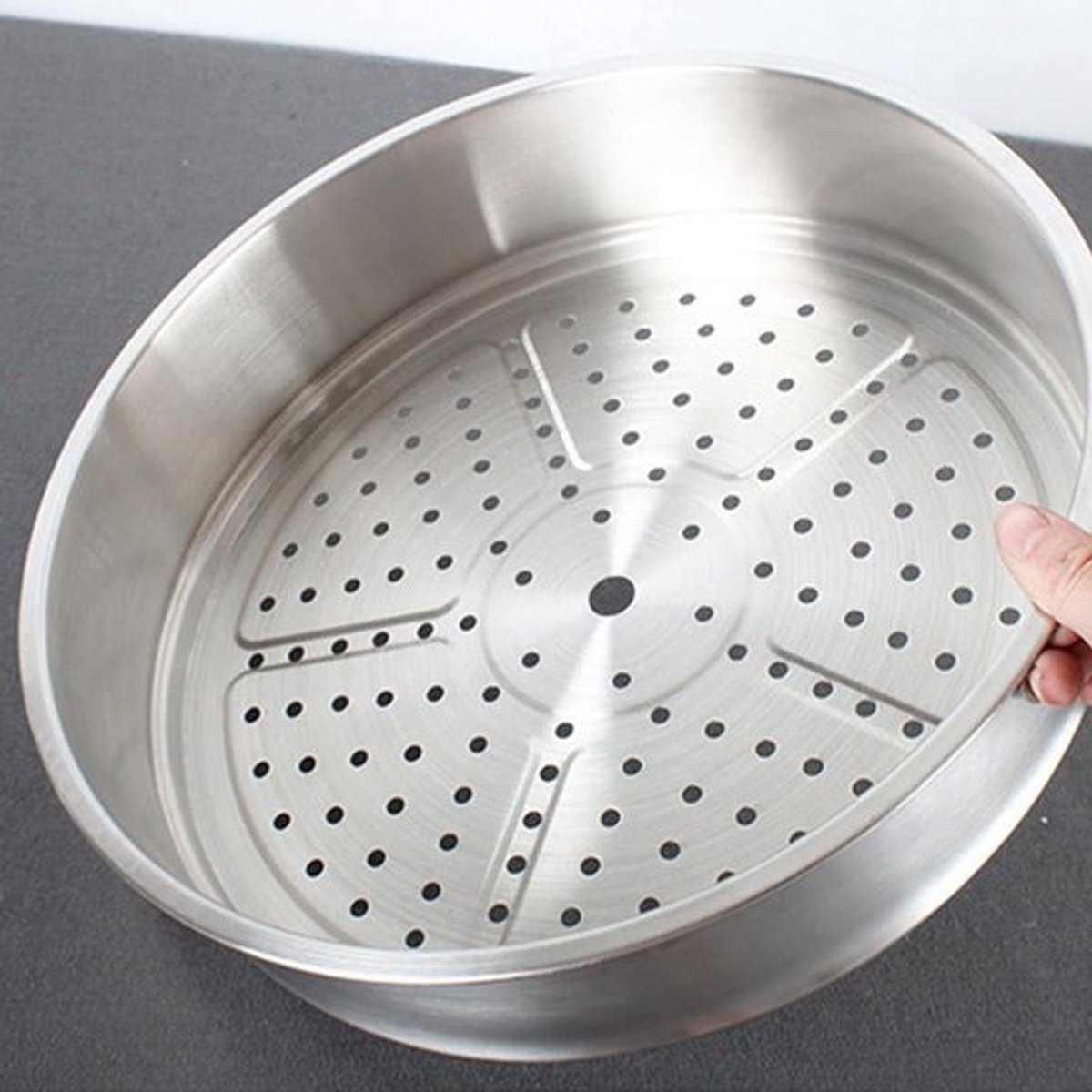 RVS Stoommand voor Groenten en Vlees - 28 cm Stoominzet voor Dim Sum en Bao Bollen