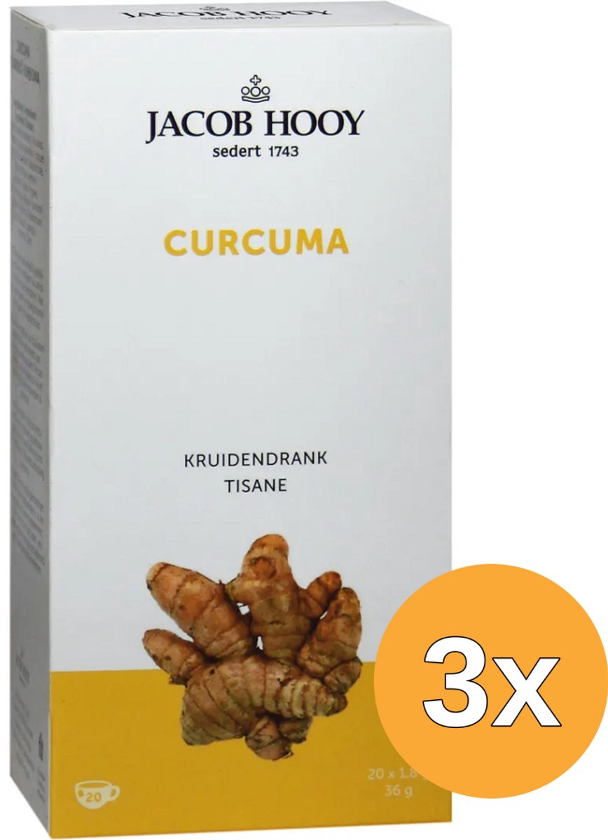 3x Jacob Hooy Curcuma Theezakjes Gold (20 stuks)