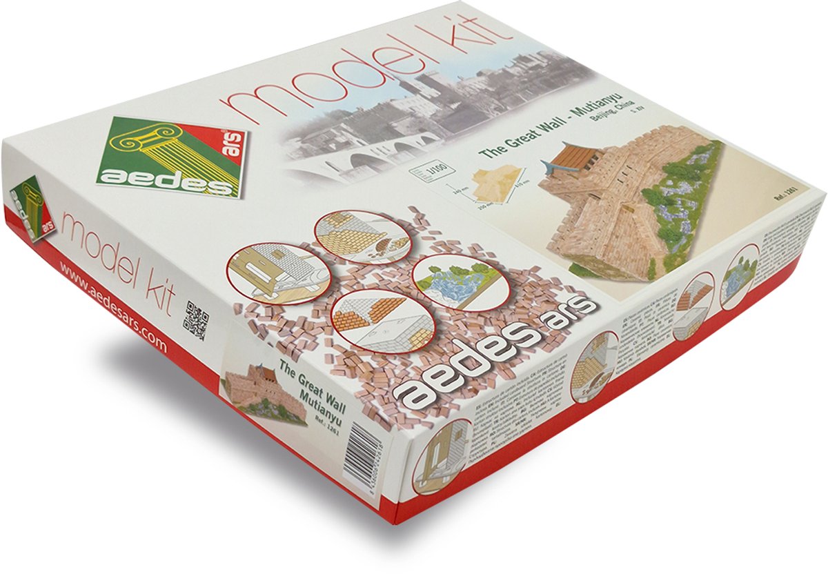Aedes Ars 1261 The Great Wall – Chinese Muur Mutianyu – Bouwpakket – 4.250 Onderdelen – Schaal 1:100