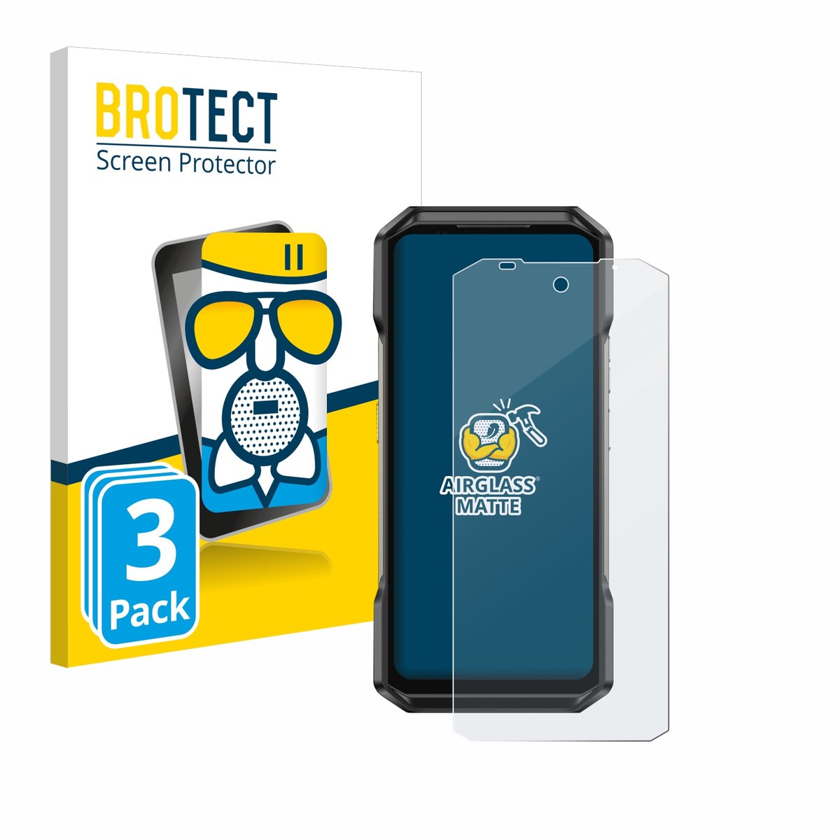 BROTECT - Screenprotector voor Ulefone Armor 27 - Folie Beschermfolie Beschermglas matte 3 Stuks