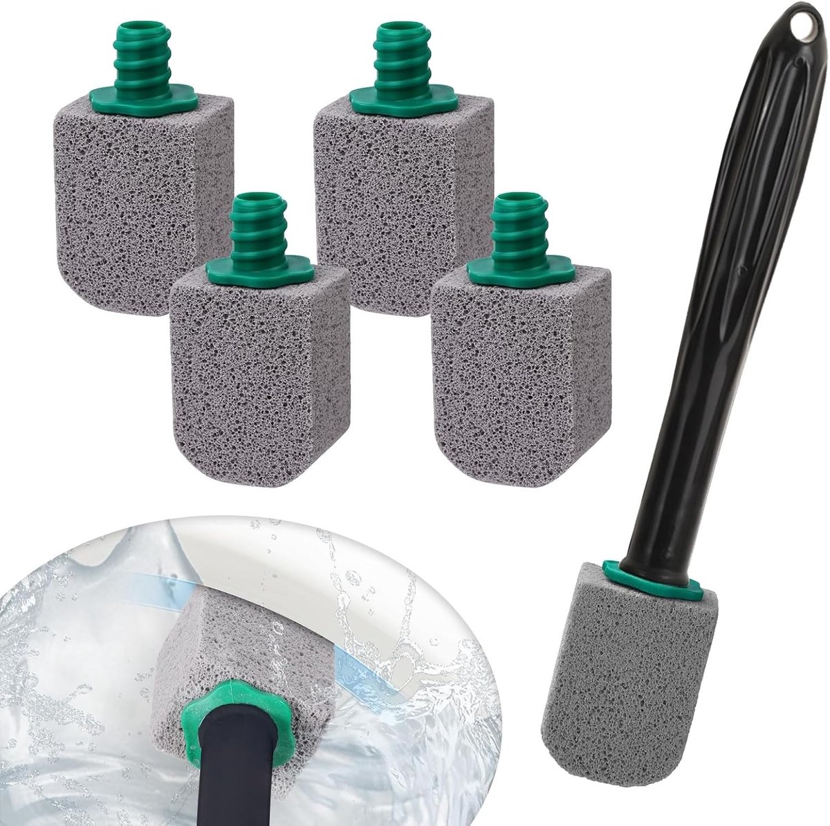 5 Stuks Pumice Steen voor het Toilet met Handvatten | Verwijdert Effectief Urinevlekken, Kalk en Hardnekkige Vlekken