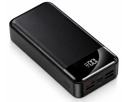 Powerbank 40.000 mAh – Snellader 22.5W – 6 Ingangen – Noodpakket – LED Display – Zaklamp - Geschikt voor Telefoon, Tablet – NL Handleiding