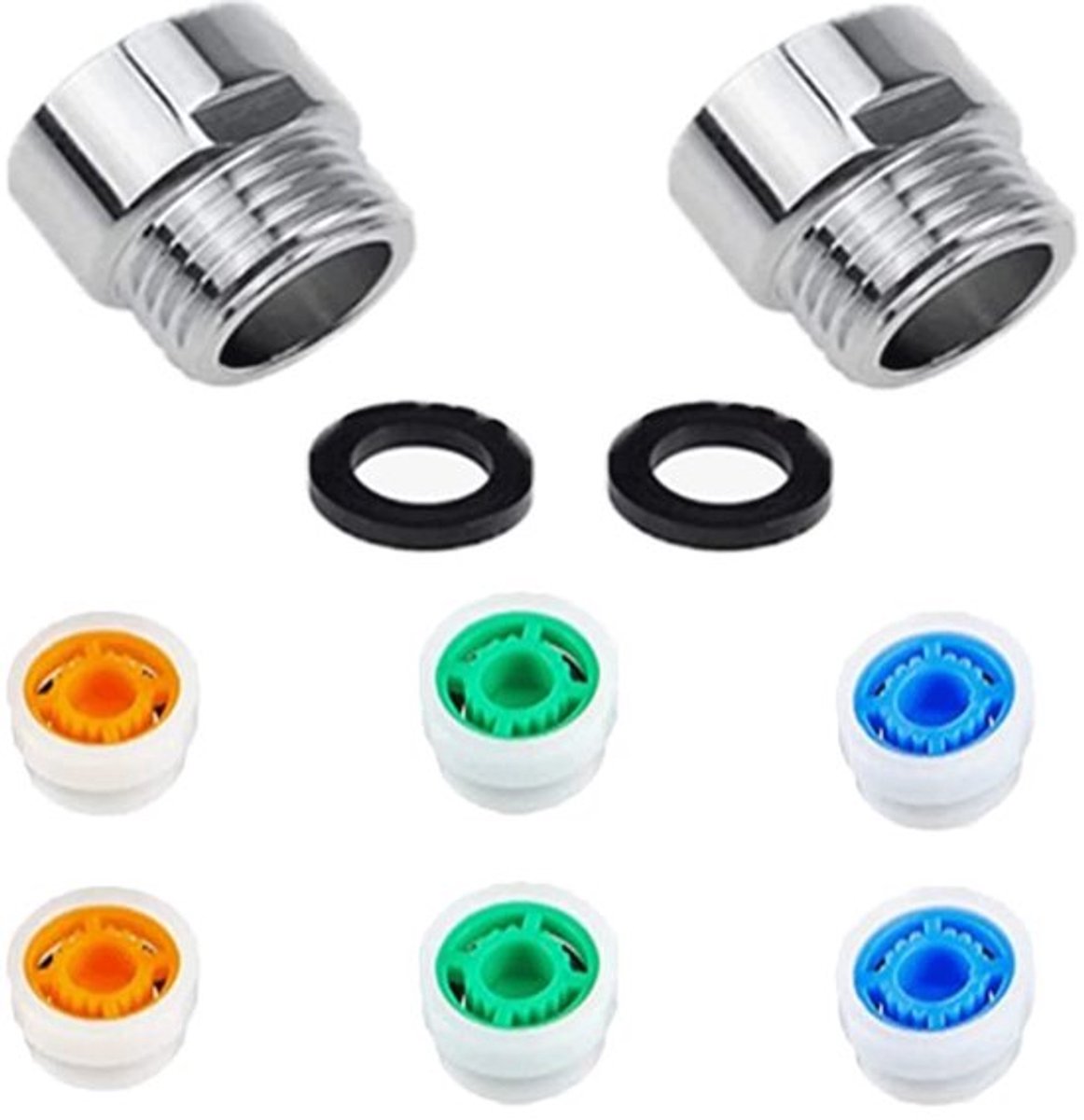 Waterbesparende Douche Adapter - Douche Flow Restrictor - 8 stuks - G1/2 - Water Saver - Reducer voor Badkamer - Geschikt voor Handheld D..