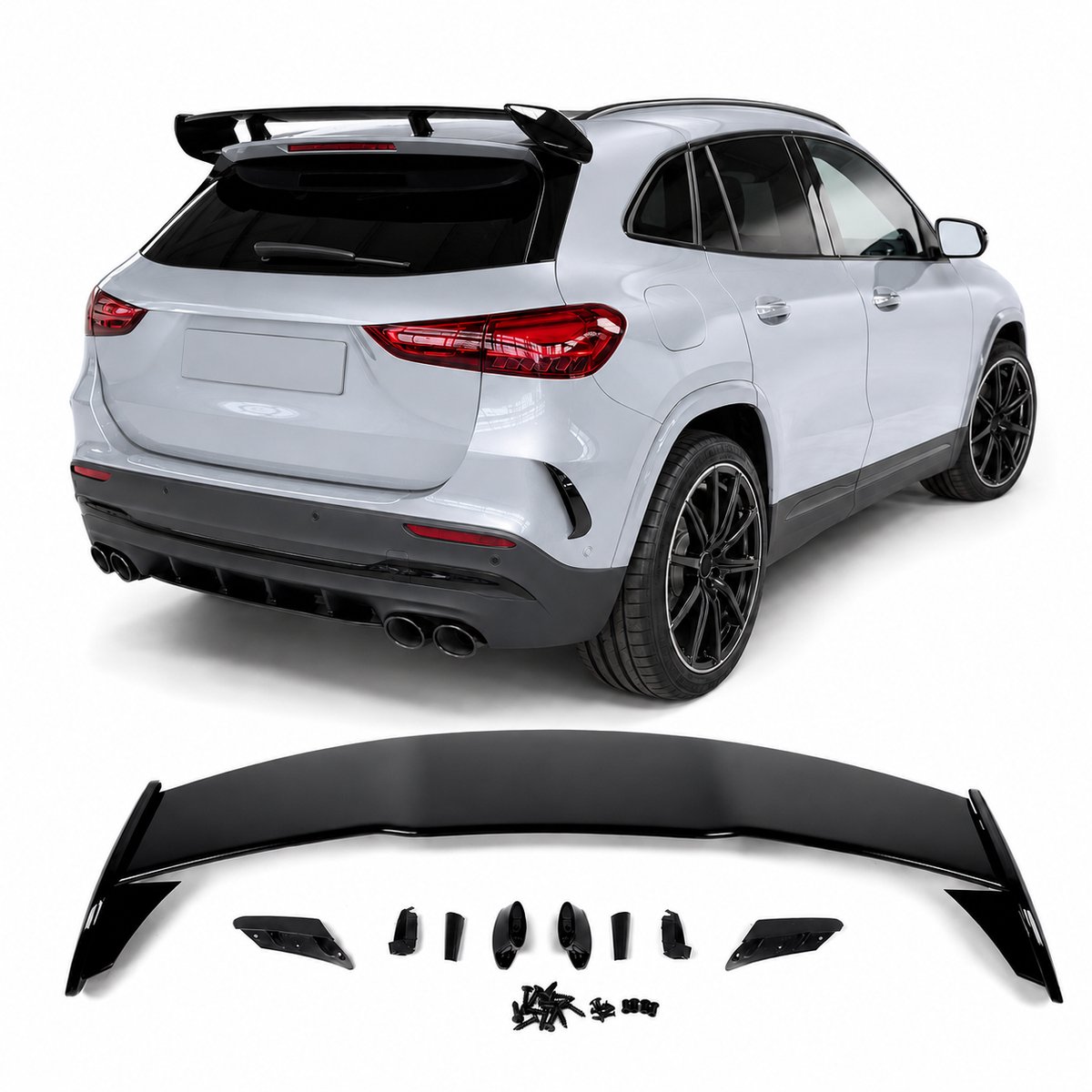 Dakspoiler Geschikt voor Mercedes GLA H247 2020-2026 – Achterspoiler Roof Spoiler – Hoogglans Zwart