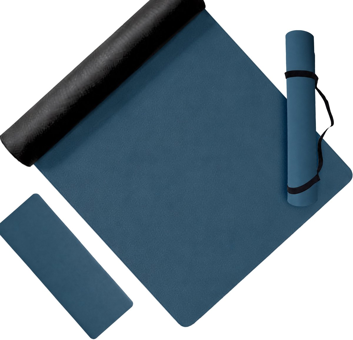 Yogamat antislip - 5 mm - donkerblauw