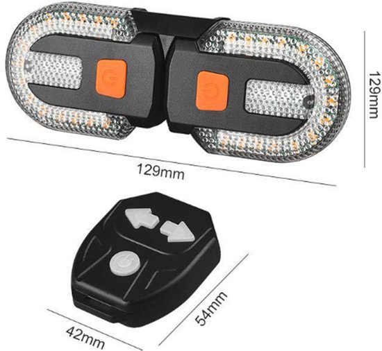 Fietsrichtingaanwijzers - Fietsverlichting - Fietslamp - USB-Oplaadfunctie - Afstandsbediening Voor Richtingaanwijzers - Knipperlicht - Knipperlicht Draadloos - Geschikt Voor Mountainbikes, Racefietsen, Offroadfietsen En Scooters — afbeelding 5