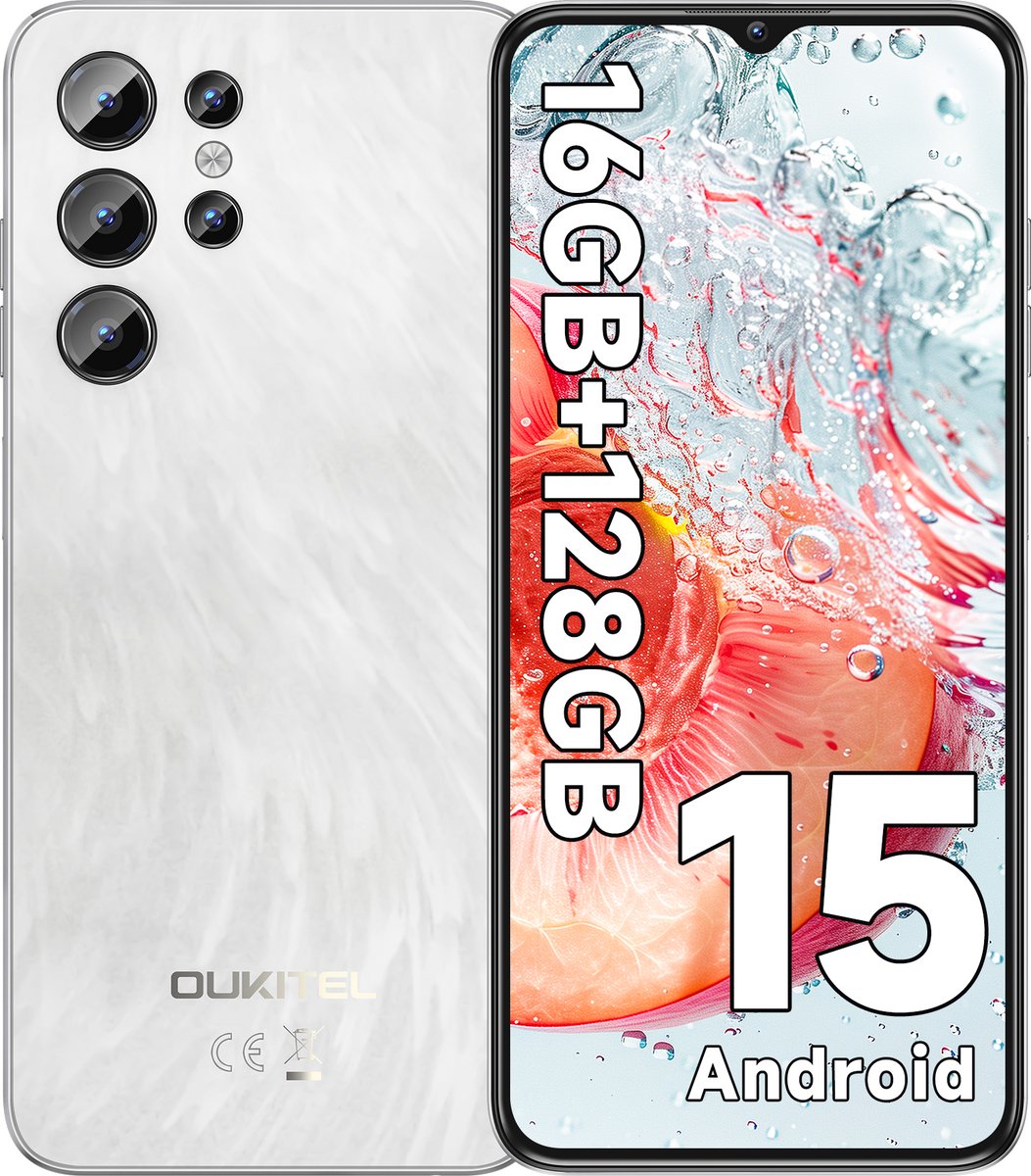 OUKITEL C1 smartphone-Android 15- 4G-6,52 inch HD-16GB RAM-128GB opslag-5150mAh batterij