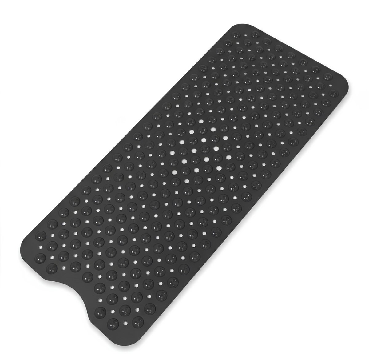 KIRA® Badmat - Douchemat - Veilige Antislip Douchemat - Badmat Antislip Voor in Bad - Badmat Antislip - Glanzend Zwart - 100cm x 40cm x 1cm