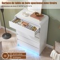 Witte commode met 5 lades, 1 lade open, afmetingen lade: 27.56"W*11.8"D*4"H.