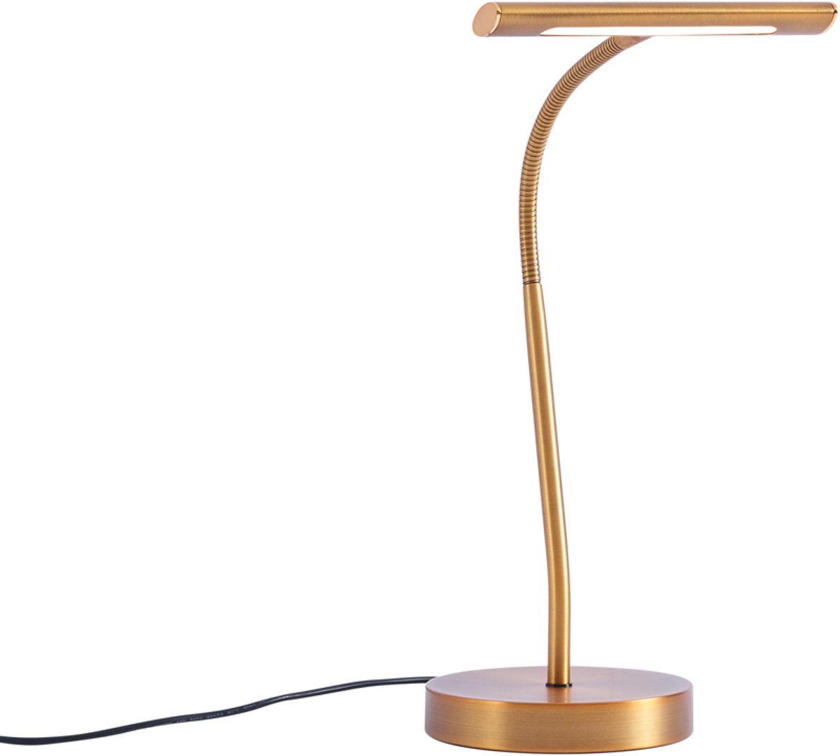 Qazqa led bureaulamp, home office lamp - Tableau - brons, incl. 3.5W ledlamp, 3000K, warmwit, dimbaar, 48.5cm, ideaal als lamp