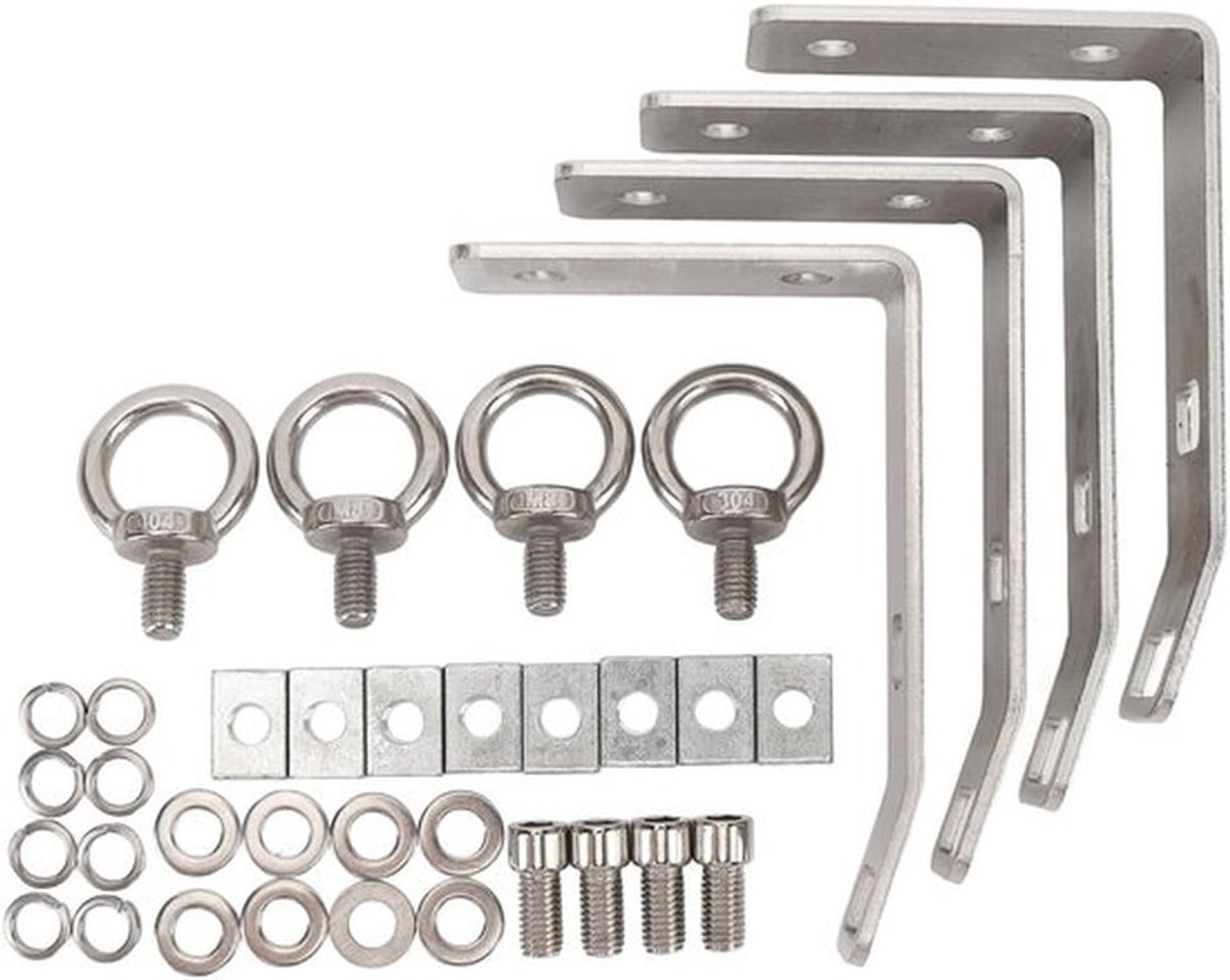 Ladingbelastingstopper - 4 Stuks - Roestvrij Staal - Geschikt voor Ladder/Kajaks/Brandhout - Dakrekaccessoires - Eenvoudige Montage - Laststop