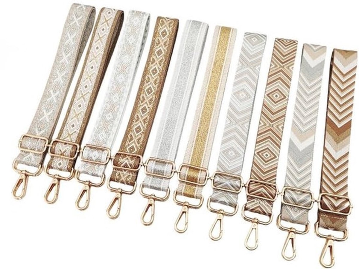 Tasriem Verstelbaar 72-130 cm - Schouderriem - Tassenriem - Boho-Stijl - Canvas - Duurzaam Nylon - Schouderband
