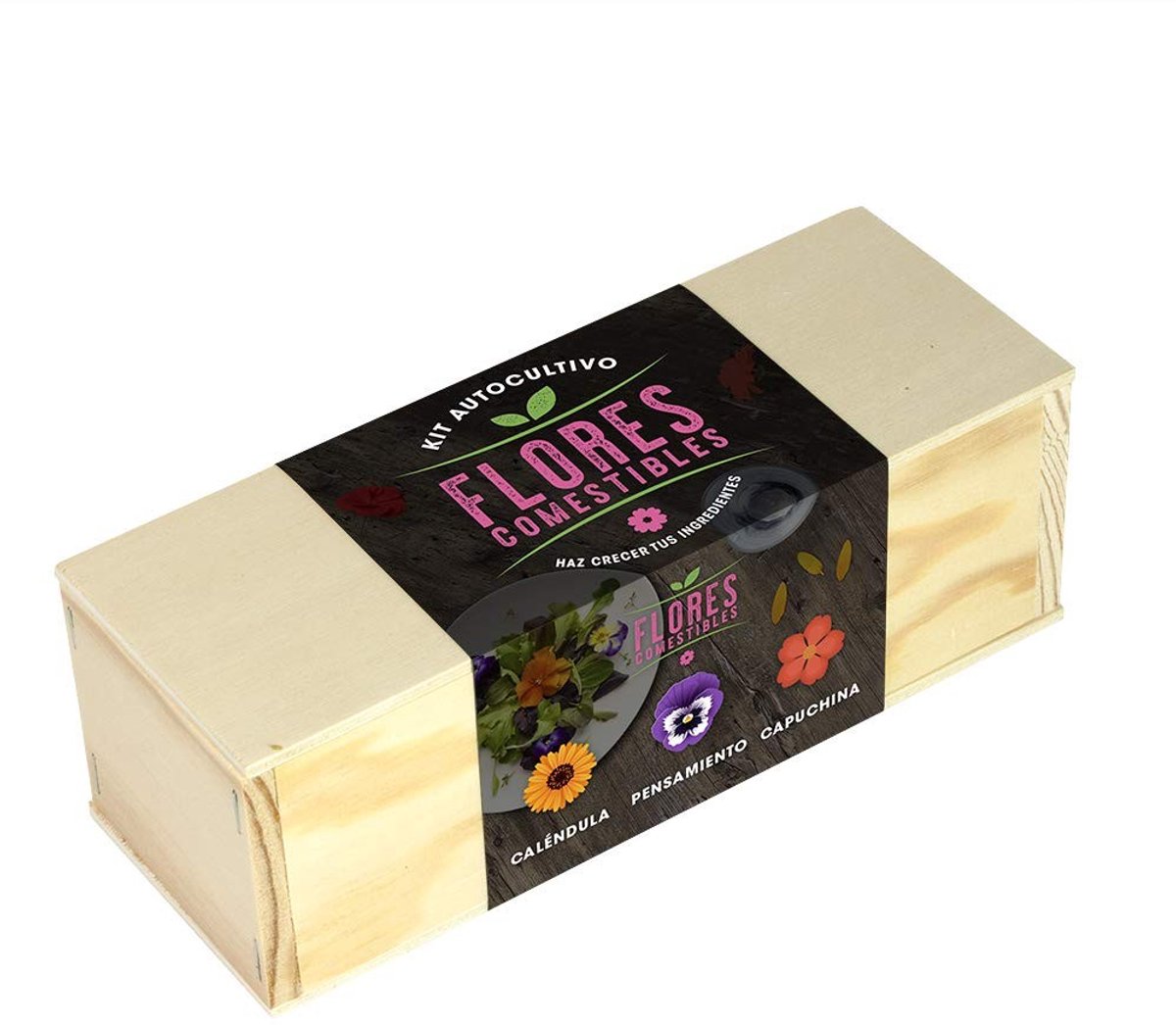 Solidchoice - Zelfgroeiende Kit voor Eetbare Bloemen (Calendula, Viooltje, Oost-Indische Kers)