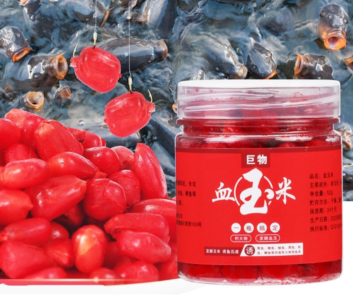 Solidchoice - Blood Corn Visvoer voor Grote Vissen, 51g