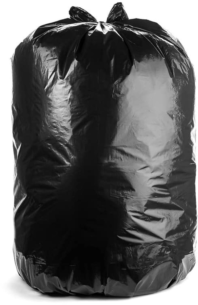 Solidchoice - Zware Zwarte Afvalzakken 55-60 Gallon 15 Stuks