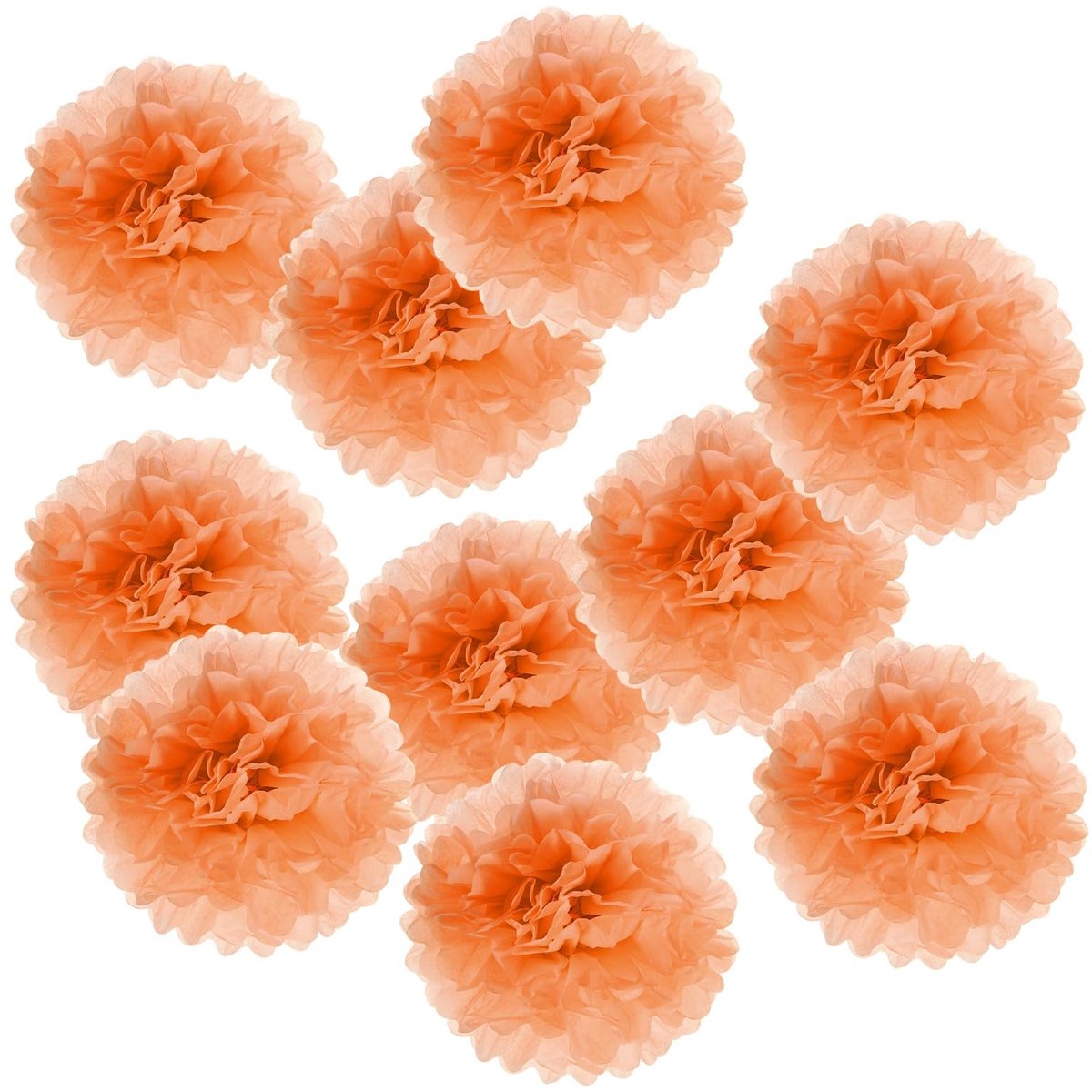 Solidchoice - 10 Stuks Papieren Bloemen voor Feestdecoratie
