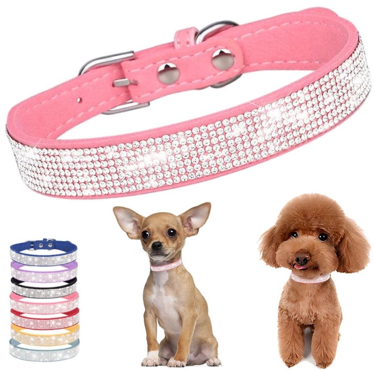 Solidchoice - Sparkling Crystal Rhinestone Halsband voor Honden en Katten
