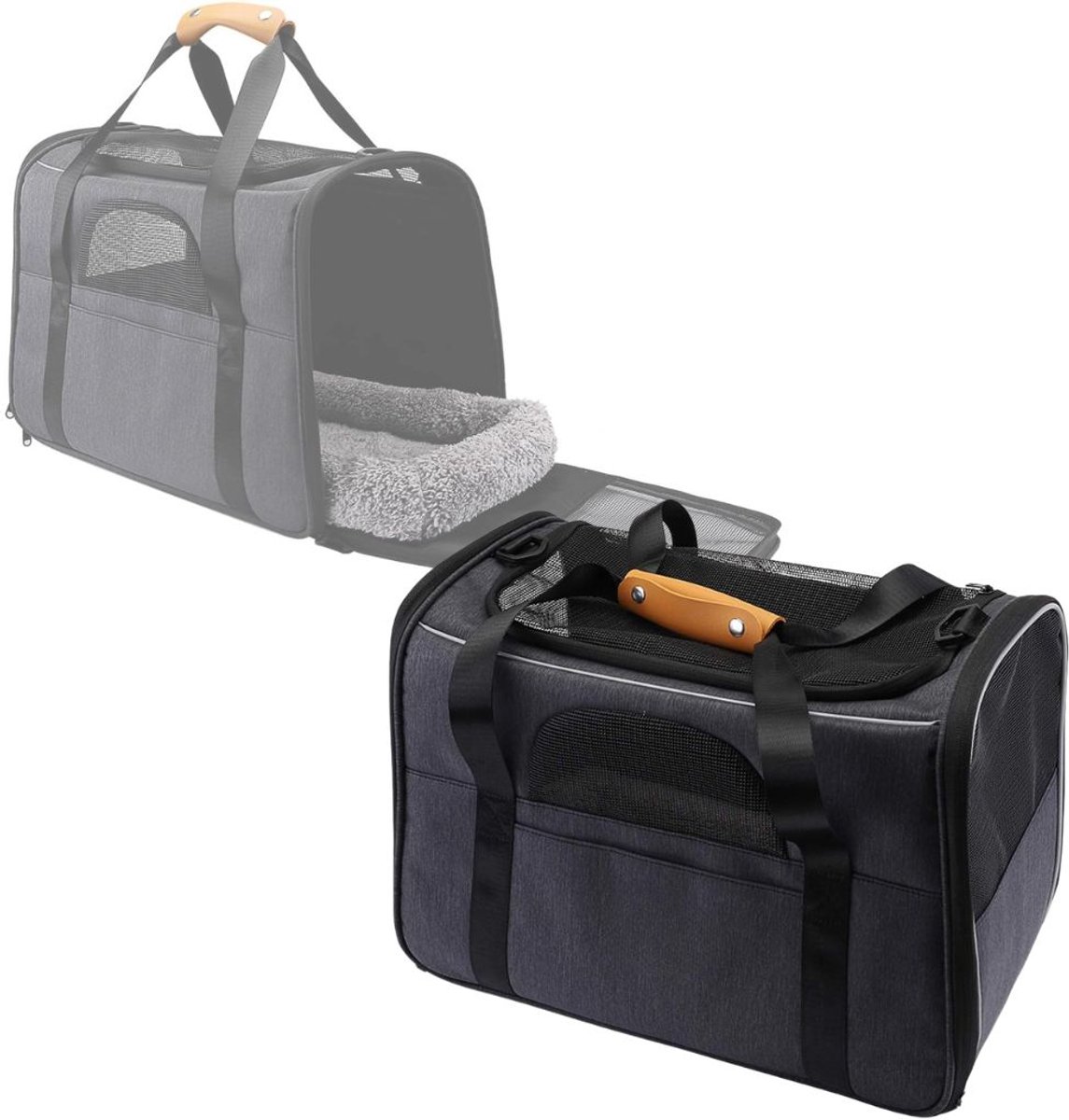 Zavio® Katten Vervoersbox - Reismand Kat - Transportbox - Reistas