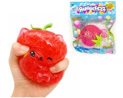 Squishies - Bubbleezz Tomaat 12 cm - Mega Stressbal met Waterballetjes en Charm