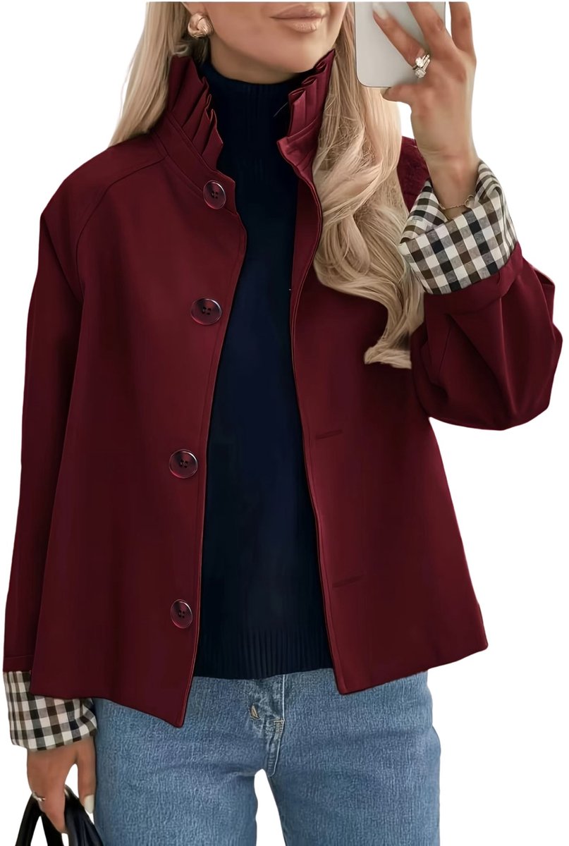 Currero Zomerjas Dames Tussenjas Zomerjack Volwassenen Windjack Windbreaker Outdoor Bordeauxrood