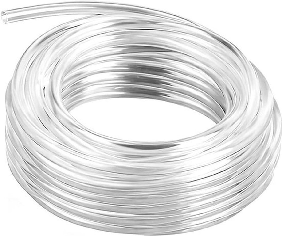 Transparante flexibele waterslang, 8 mm binnendiameter, 12 m lengte - op maat te snijden voor aquarium, benzine, lucht - PVC materiaal.